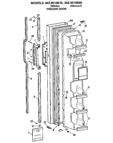 Freezer door