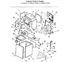 Kenmore 41799160800 cabinet parts & heater diagram