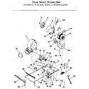 Kenmore 41799160100 dryer motor, blower, belt diagram