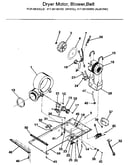 Dryer motor, blower, belt