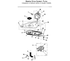 Kenmore 41799160100 washer drive system, pump diagram