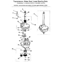 Kenmore 41799160100 transmission, water seal, lower bearing assy diagram