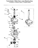 Transmission, water seal, lower bearing assy