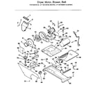 Kenmore 41799195100 dryer, motor, blower, belt diagram