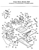Dryer, motor, blower, belt