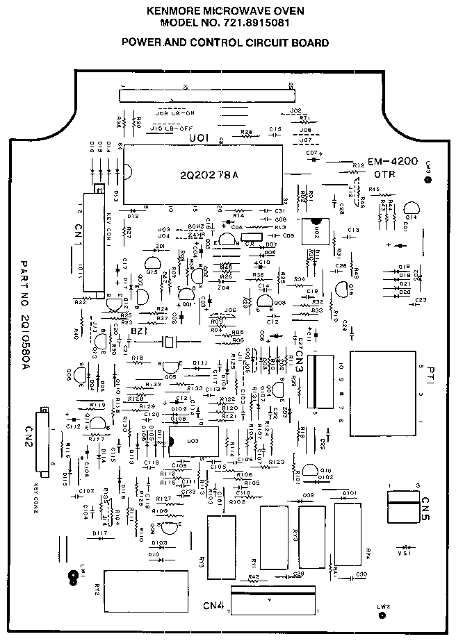 POWER & CONTROL CIRCUIT BOARD