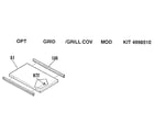 Kenmore 9114698898 opt grid/grill cov mod kit 4998510 diagram