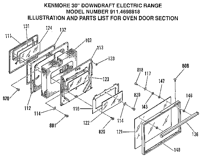 OVEN DOOR SECTION