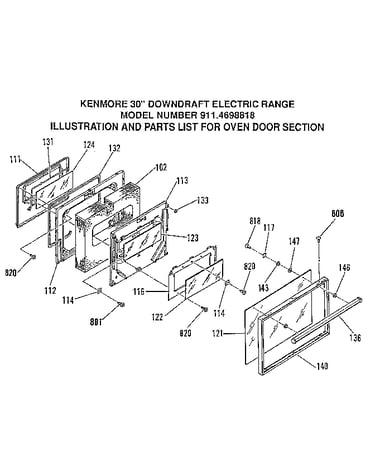 Oven door section