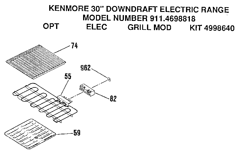 OPT ELEC GRILL MOD KIT 4998640