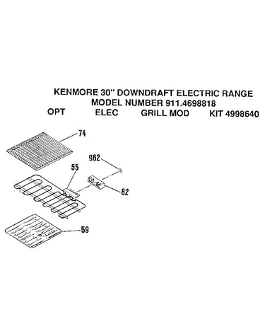 Opt elec grill mod kit 4998640
