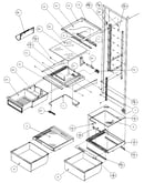 Refrigerator shelving and drawers