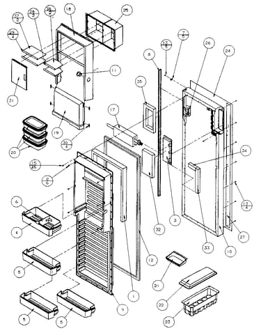 Refrigerator door