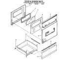 Whirlpool RF315PXXW1 door & drawer diagram