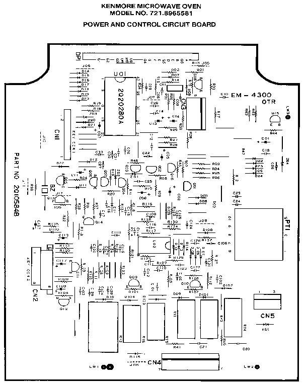 POWER AND CONTROL CIRCUIT BOARD