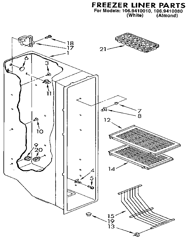 Freezer liner