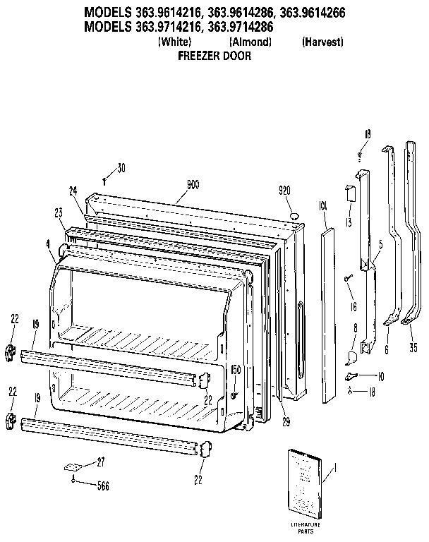 Freezer door