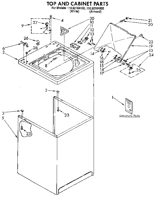 TOP AND CABINET PARTS