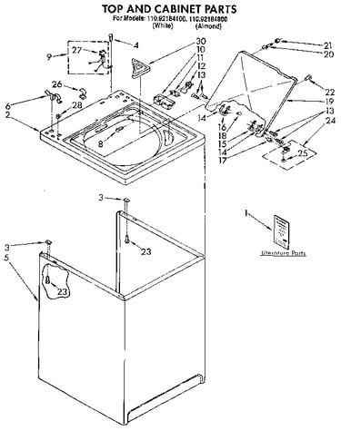 Top and cabinet parts