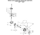 Kenmore 11092184100 brake, clutch, gearcase, motor and pump diagram