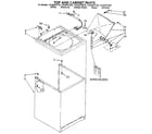 Kenmore 11082870830 top and cabinet diagram