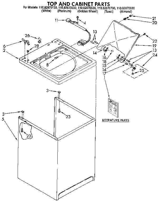 Top and cabinet