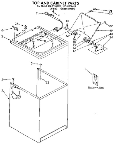 Top and cabinet