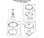 Kenmore 11081950110 agitator, basket and tub diagram