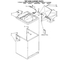 Kenmore 11082980830 top and cabinet diagram