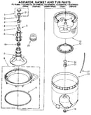Agitator, basket and tub