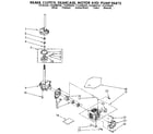 Kenmore 11082980830 brake, clutch, gearcase, motor and pump diagram
