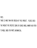 Model notes