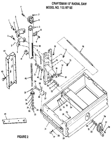 Figure 2 - base and column assembly