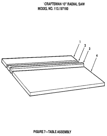 Figure 7 - table assembly