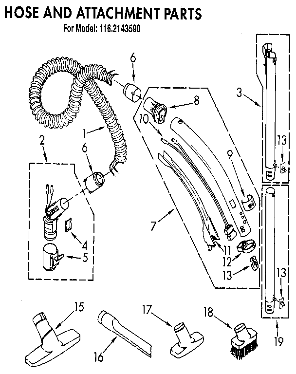 Hose and attachment