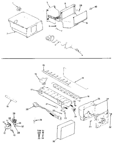 Ice maker & bin