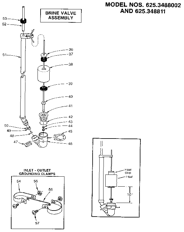 Brine valve assembly