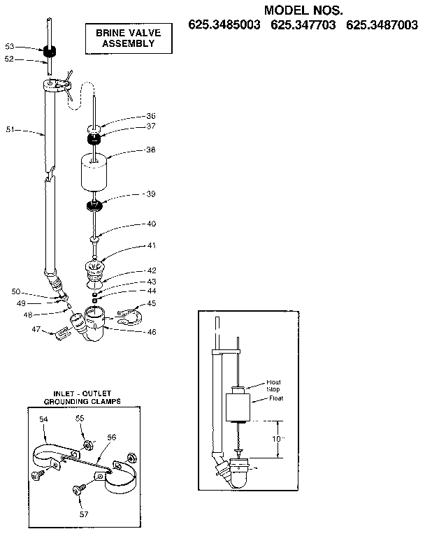 Brine valve assembly