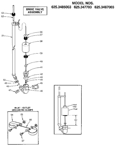 Brine valve assembly