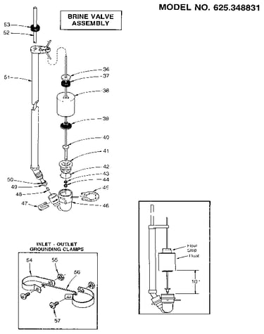 Brine valve assembly