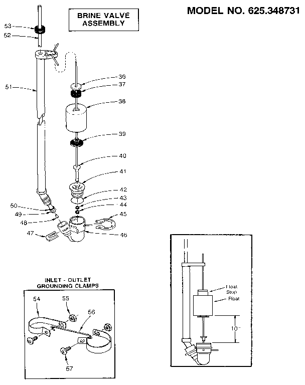 Brine valve assembly