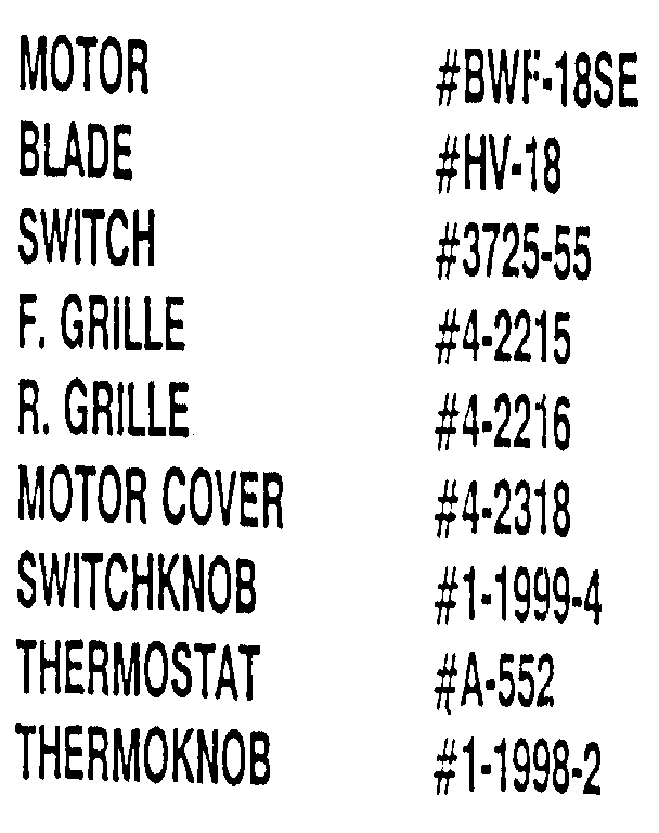 FUNCTIONAL REPLACEMENT PARTS