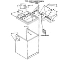 Kenmore 11092060110 top and cabinet diagram