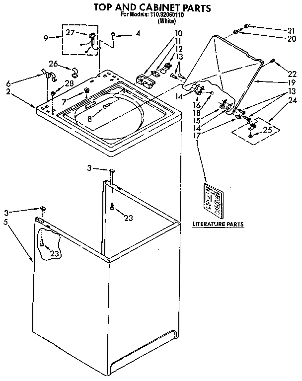 Top and cabinet