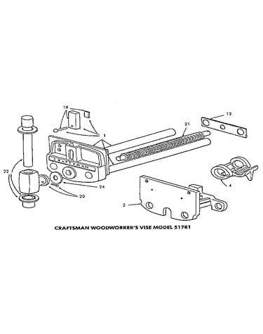 Craftsman woodworker's vise model 51781