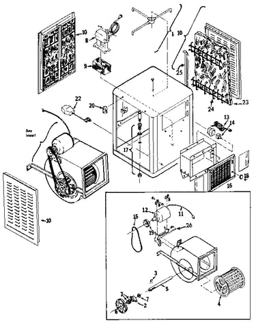 Window view evaporative air coolers