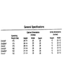 General specifications