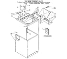 Kenmore 11082891620 top and cabinet diagram