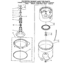 Kenmore 11082891120 agitator, basket and tub diagram