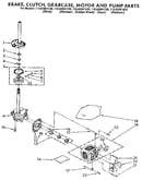 Brake, clutch, gearcase, motor and pump